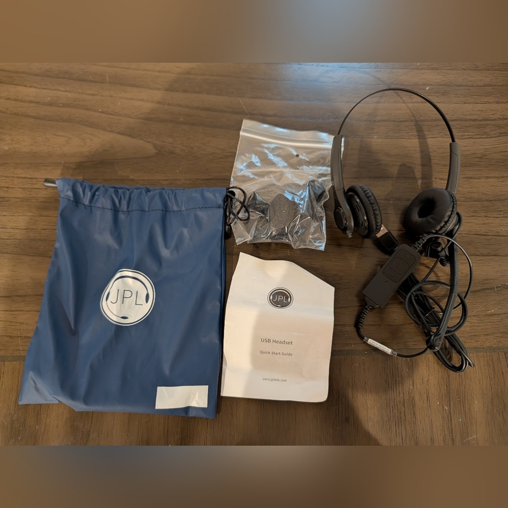 JPL-400B-USB Binaural Noise Cancelling Headset and extra cushions